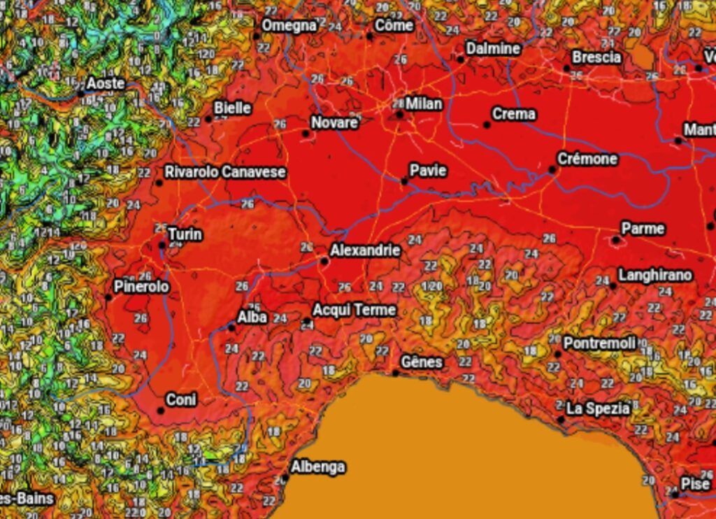 Zero termico Piemonte maggio 2025