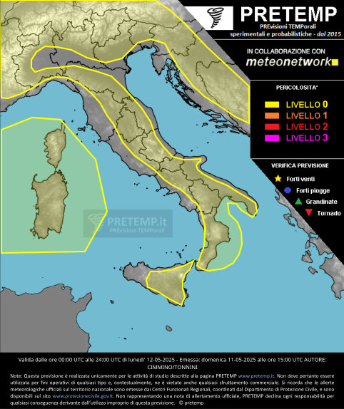 allerta meteo 12 maggio oggi