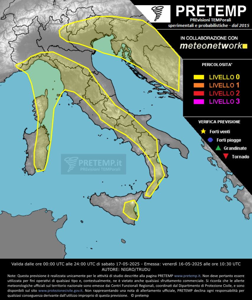 allerta meteo 17 maggio