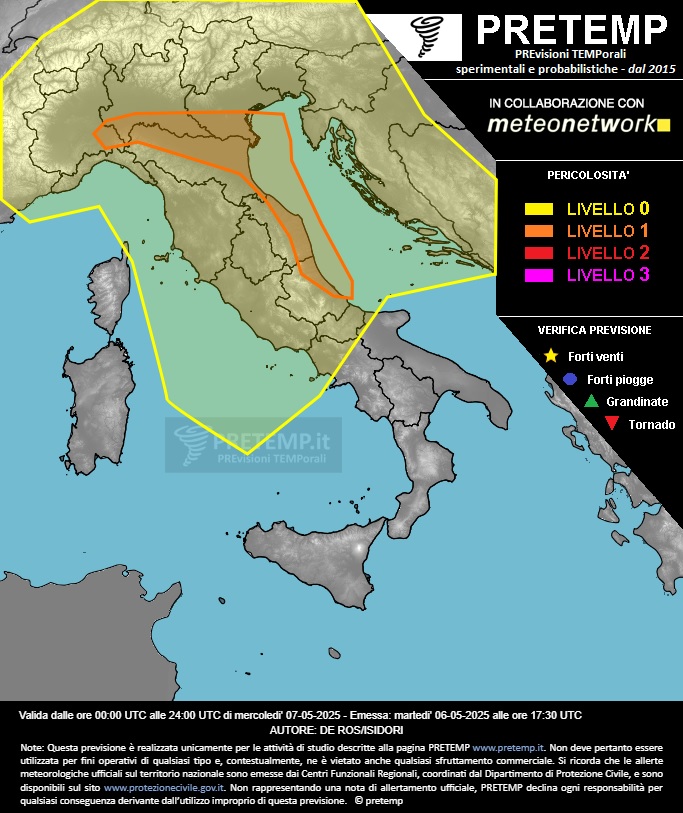 allerta meteo 7 maggio