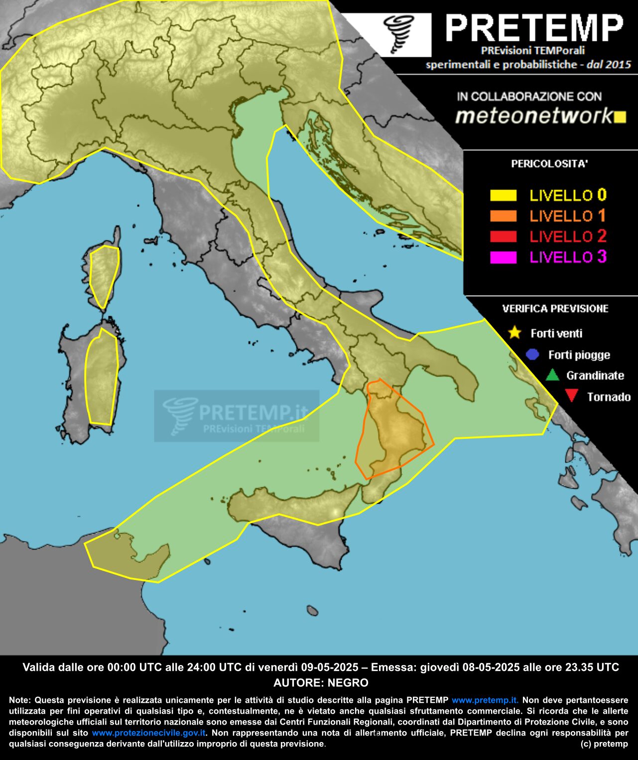 allerta meteo 9 maggio