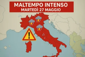 allerta meteo martedì 27 maggio