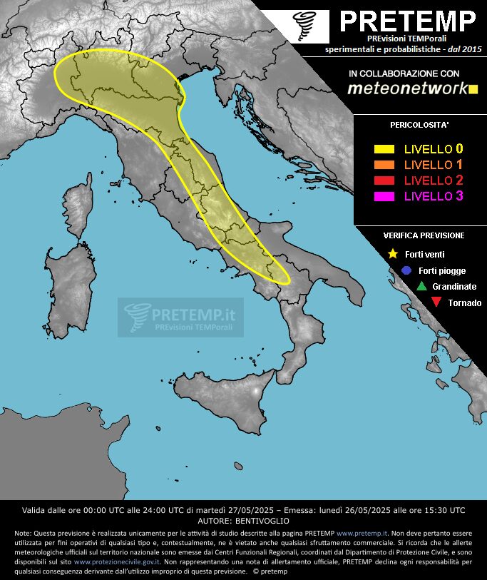 allerta meteo oggi 27 maggio