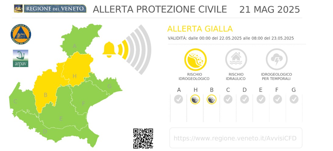 allerta meteo veneto 22 maggio