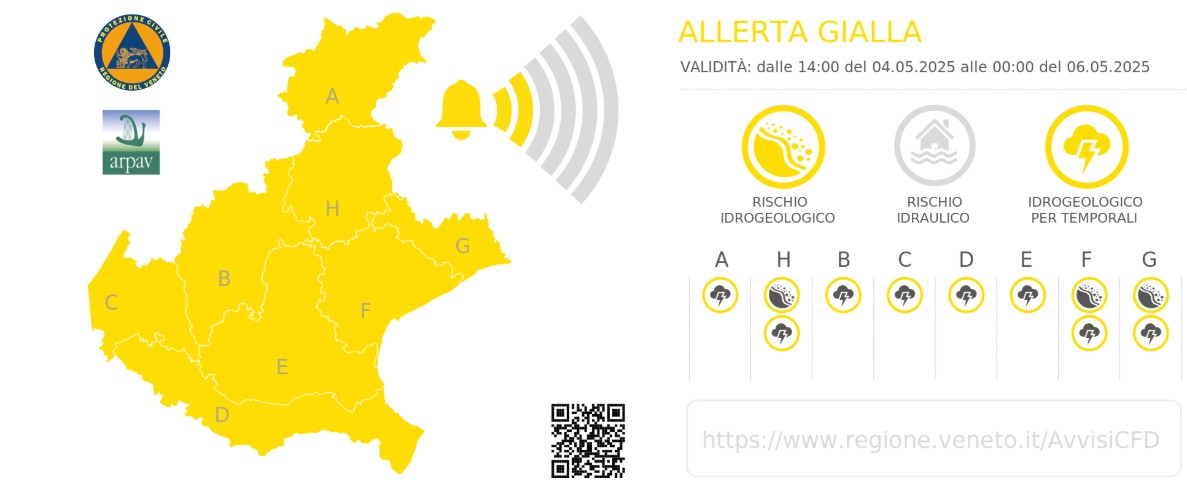 allerta meteo veneto 4-5 maggio