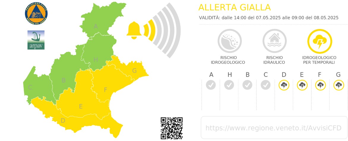 allerta meteo veneto 7-8 maggio