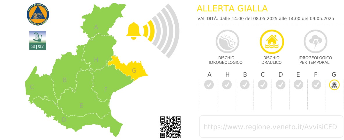 allerta meteo veneto 8-9 maggio