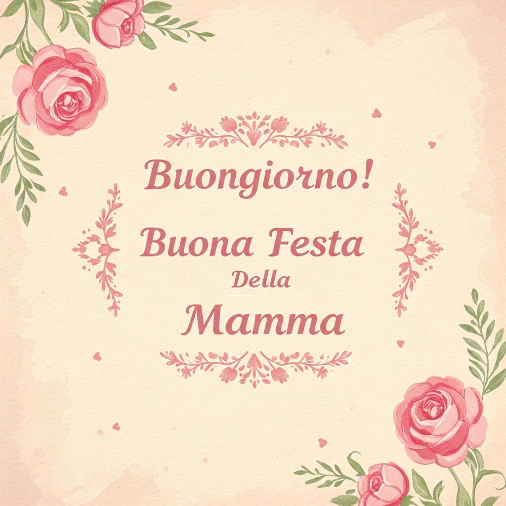 buongiorno auguri buona festa della mamma