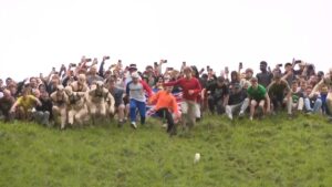 cheese rolling Cooper’s Hill in Gloucestershire