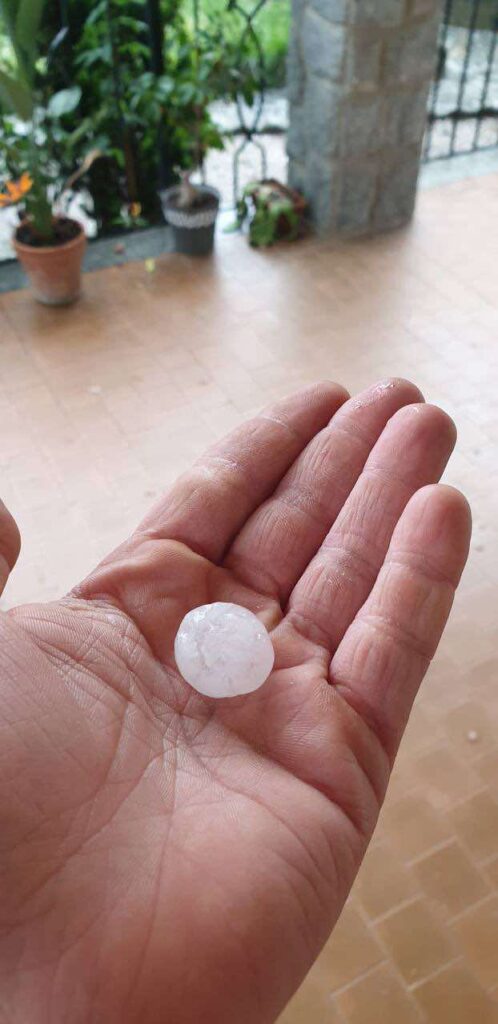 maltempo grandine strambino piemonte