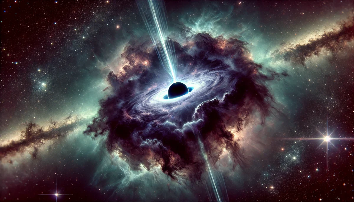 Nucleo Galattico Luminoso Che Emette Onde Radio