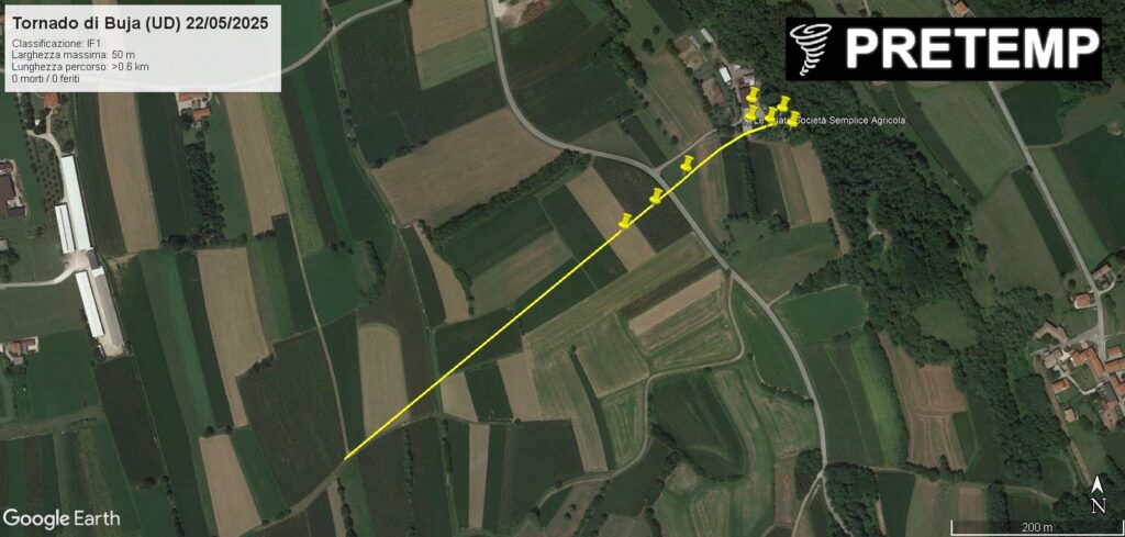 outbreak tornado veneto-friuli 22 maggio 2025