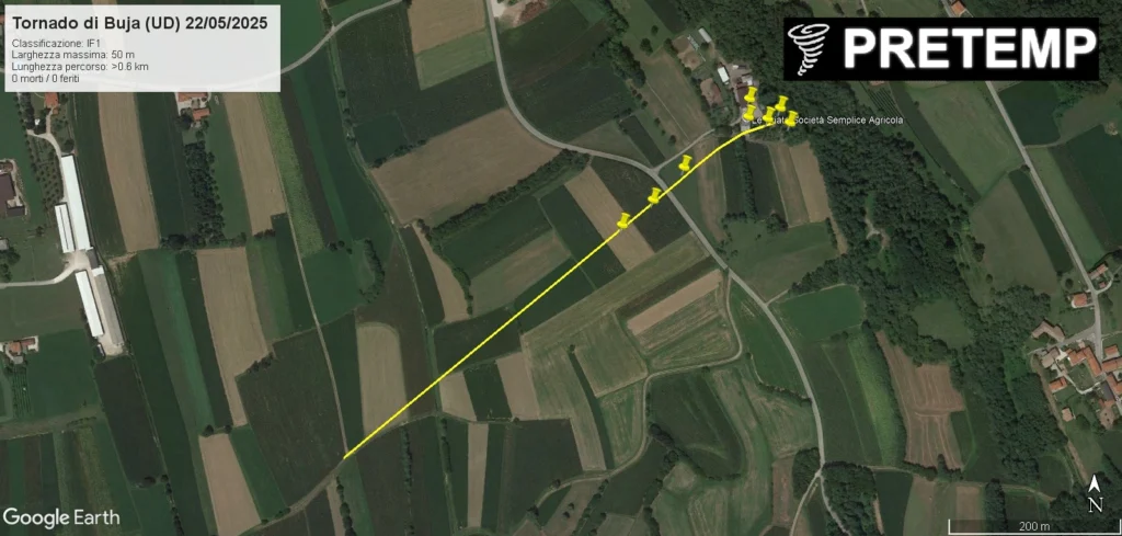outbreak tornado veneto-friuli 22 maggio 2025