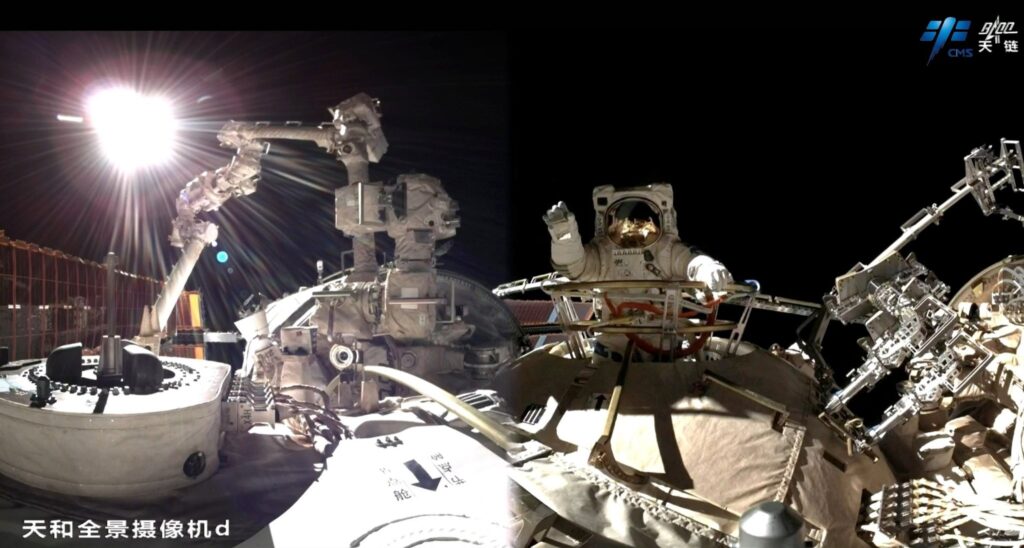 passeggiata spaziale astronauti cinesi tiangong