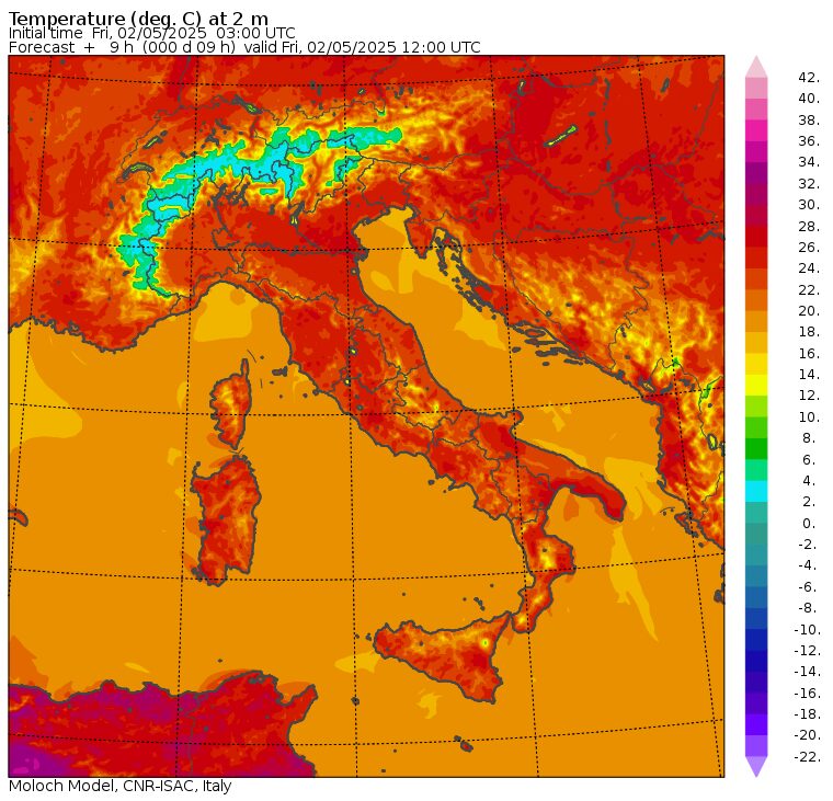 temperature massime 2 maggio