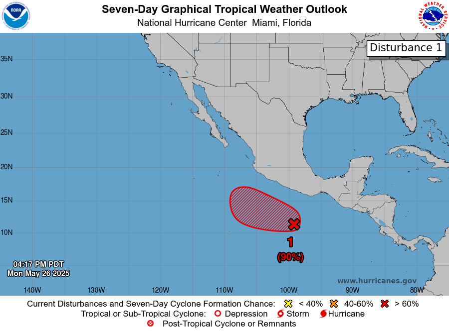 tempesta alvin tropicale
