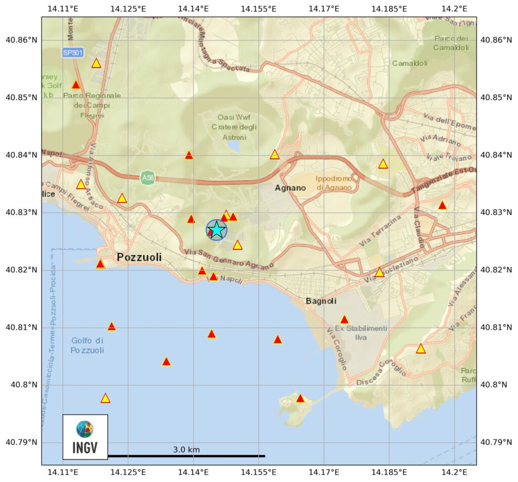 terremoto campi flegrei oggi pozzuoli