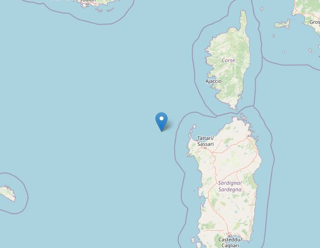 terremoto mare di sardegna