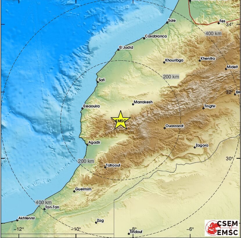 Terremoto Marocco, forte scossa nei pressi di Marrakech | DATI e MAPPE