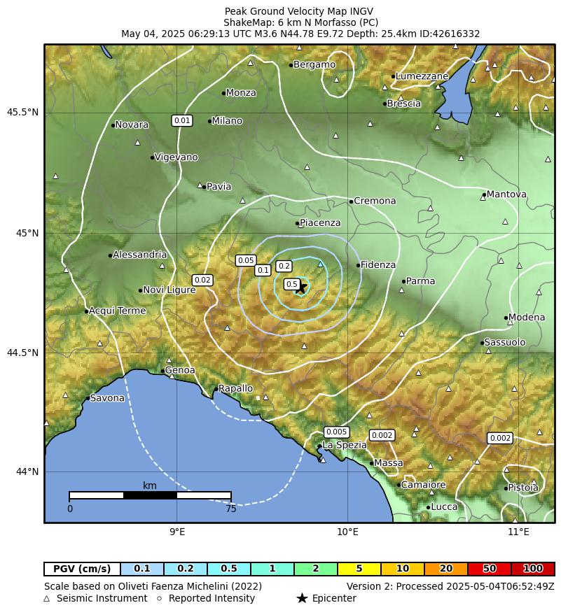 terremoto oggi emilia romagna piacenza