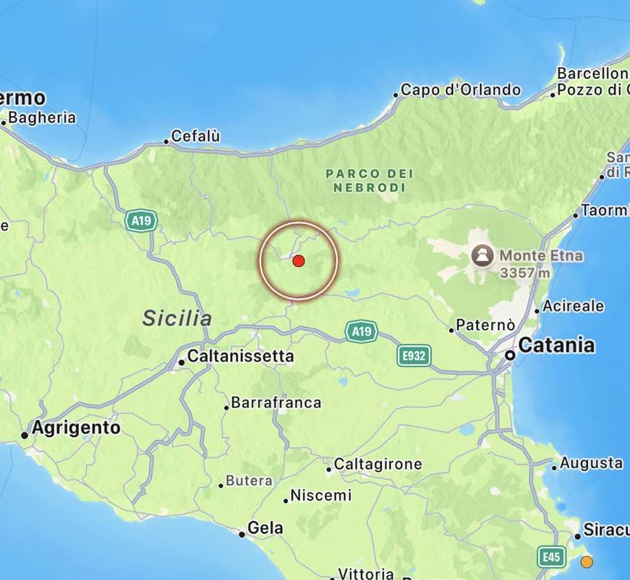 terremoto oggi nicosia sicilia enna