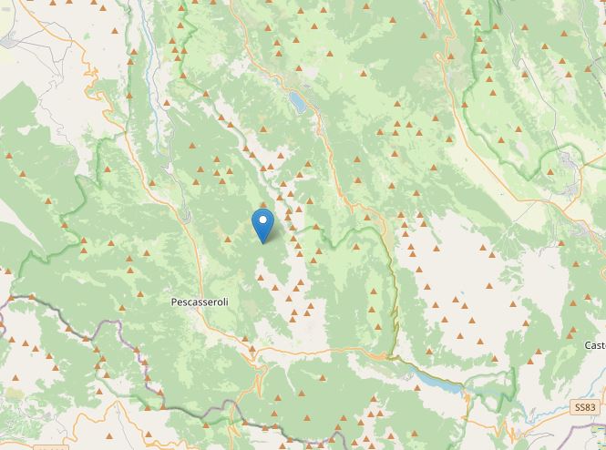 terremoto oggi pescasseroli l'aquila abruzzo