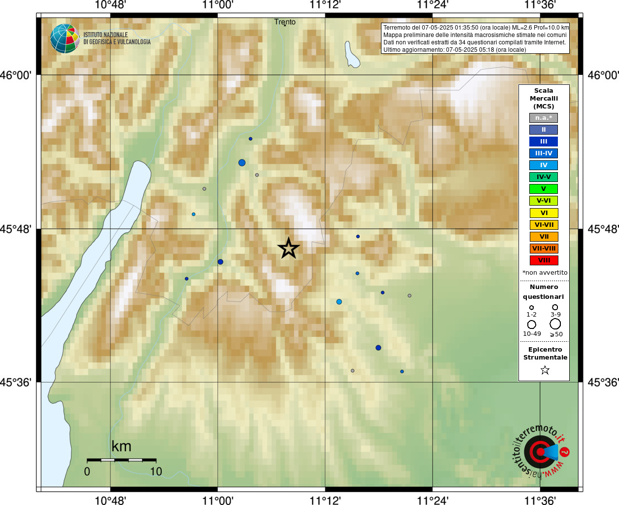 Terremoto in Trentino, scossa avvertita anche in Veneto | DATI e MAPPE