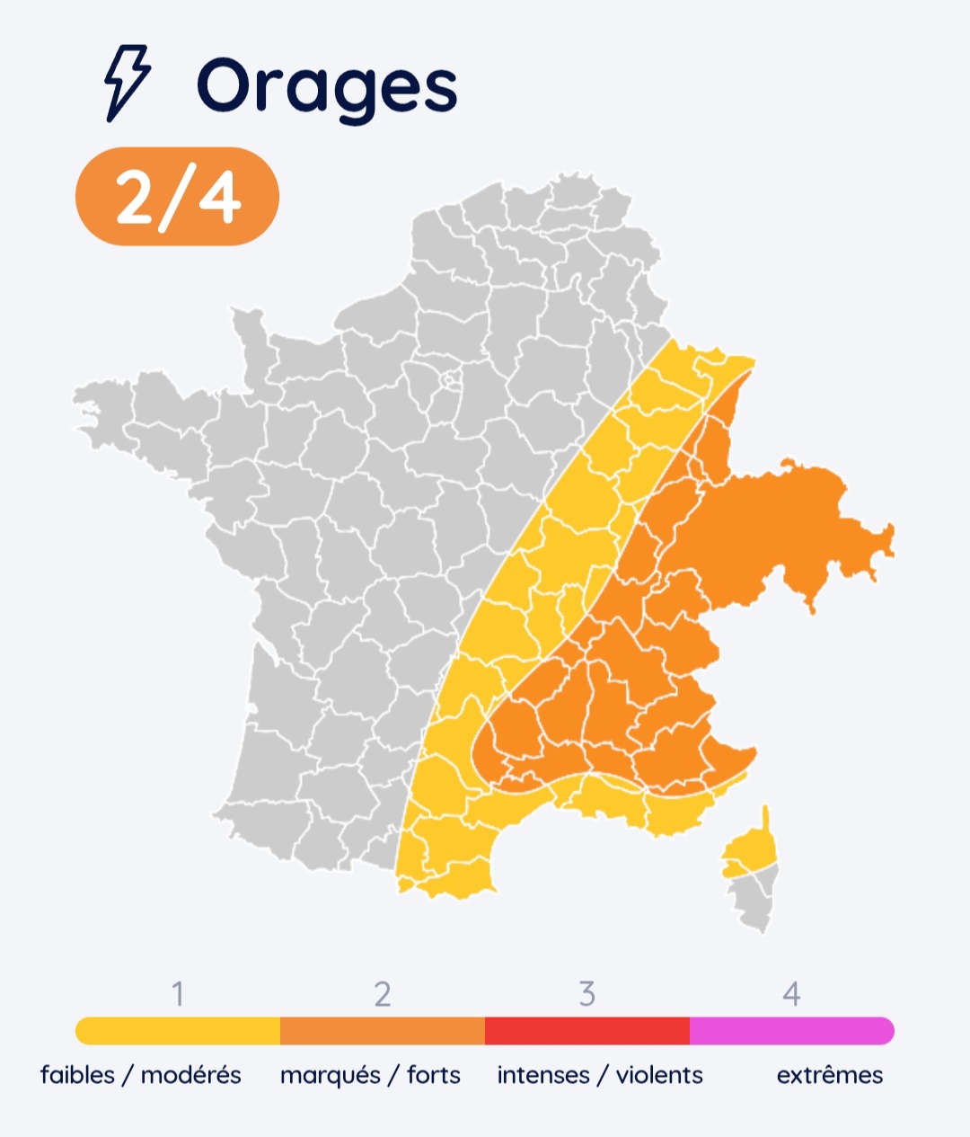 Allerta arancione Francia 4 giugno 