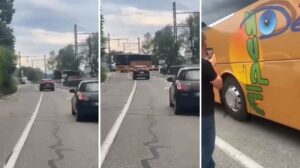Autobus passaggio livello