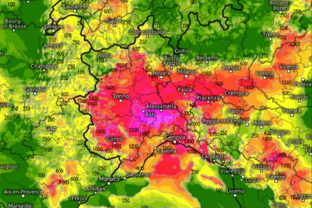 Allerta Meteo: Valle d’Aosta e Piemonte nel mirino a breve di violenti temporali, venti di tempesta e crollo termico di 10/12°C