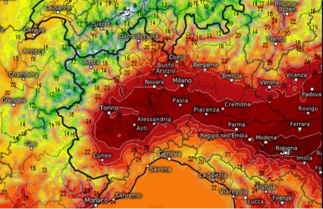 Previsioni Meteo: fine settimana con Foehn e caldo anomalo sul Nord Italia con picchi di +32°C