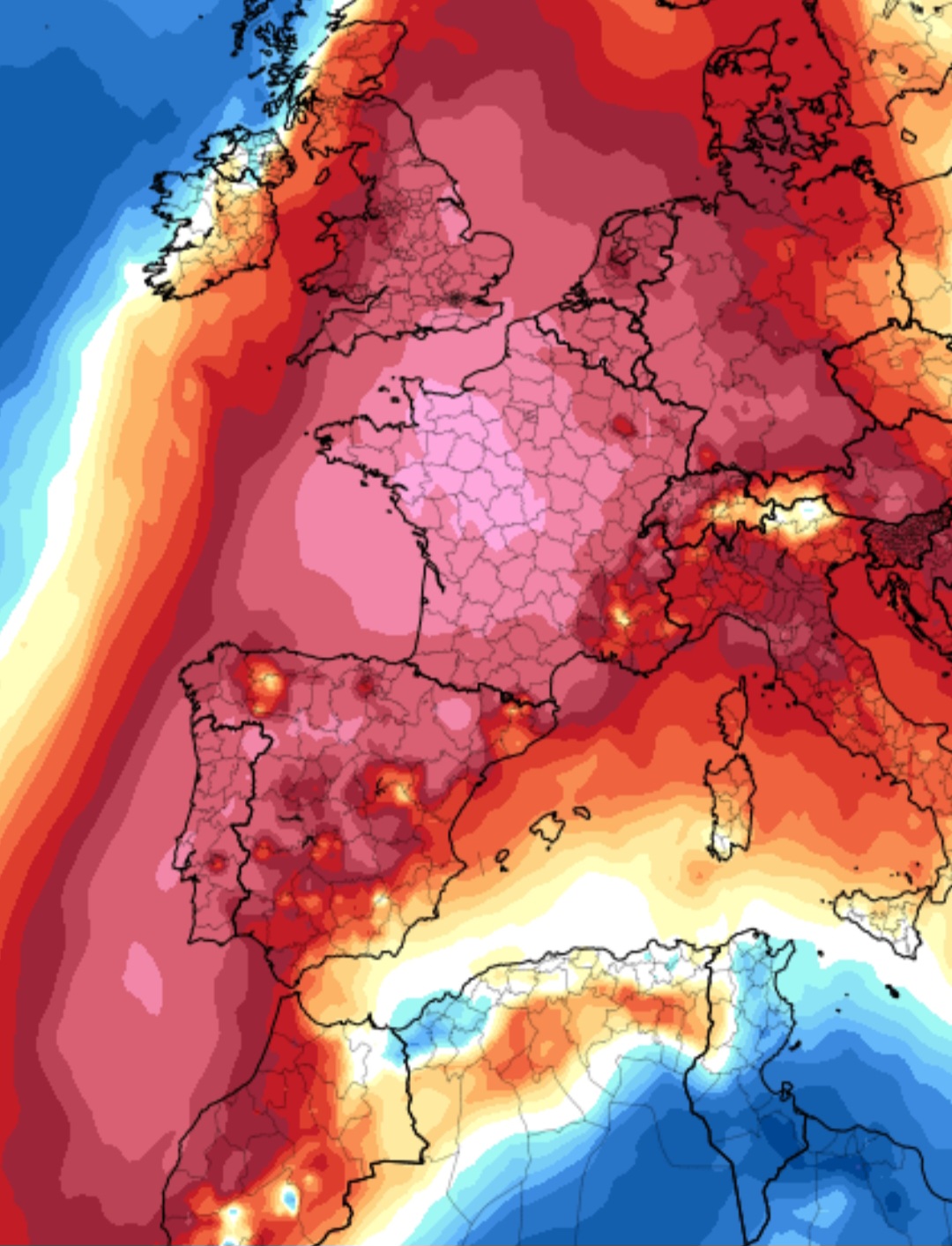 Caldo record Francia