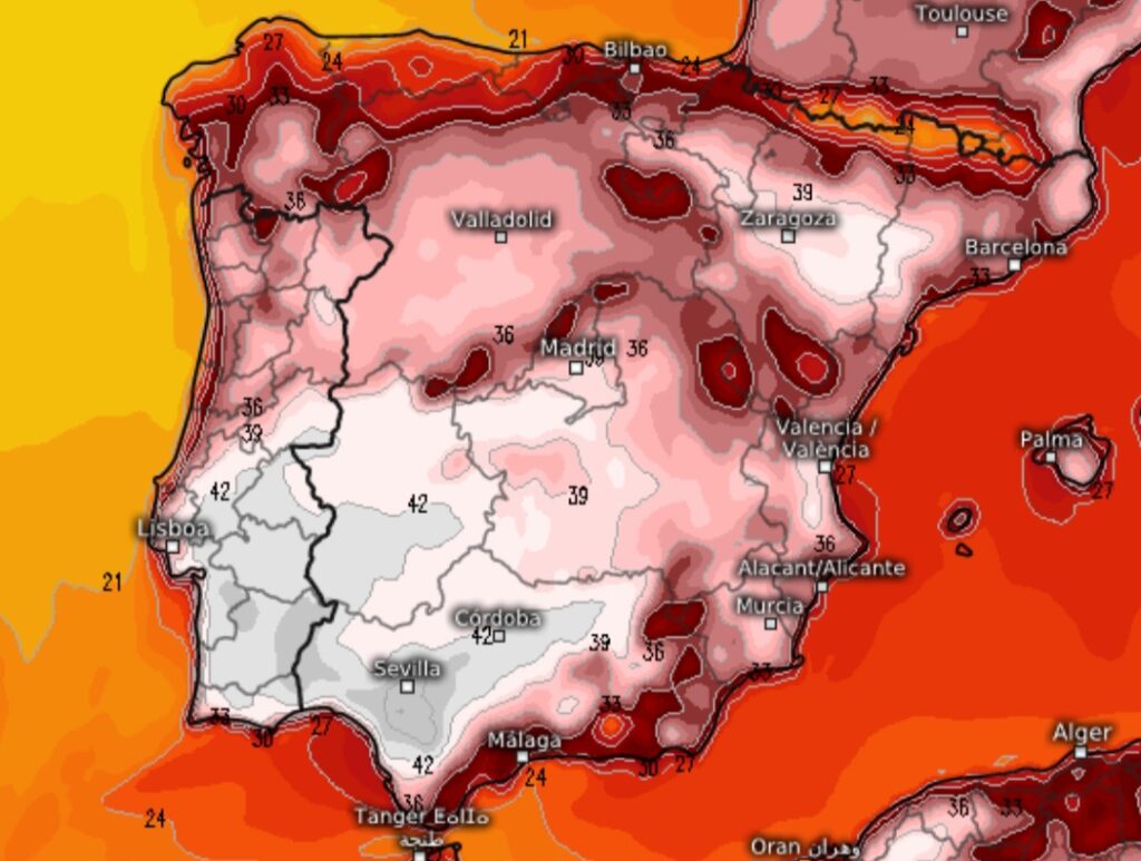 Caldo Spagna 28 giugno