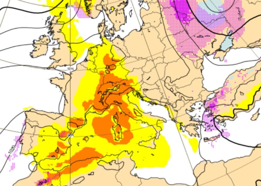 EFI ECMWF 14 giugno 2025