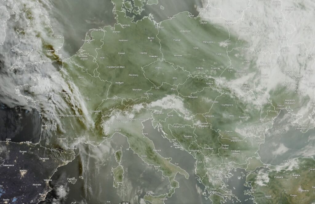 Foschia Europa satellite