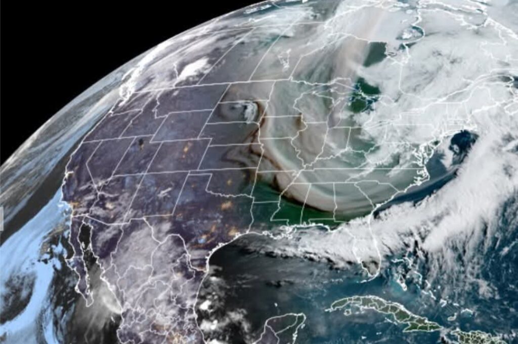Fumo incendi Canada satellite