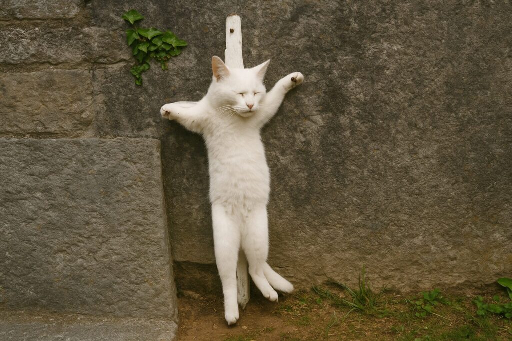 Gatto crocifisso