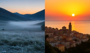 Gelo e notti tropicali in Abruzzo