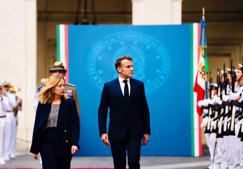 Giorgia Meloni Macron