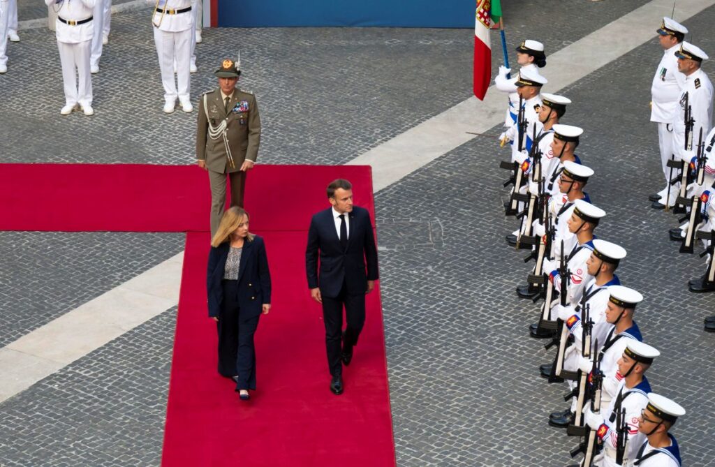 Giorgia Meloni Macron