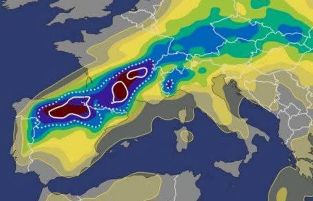 Grandine Francia e Spagna