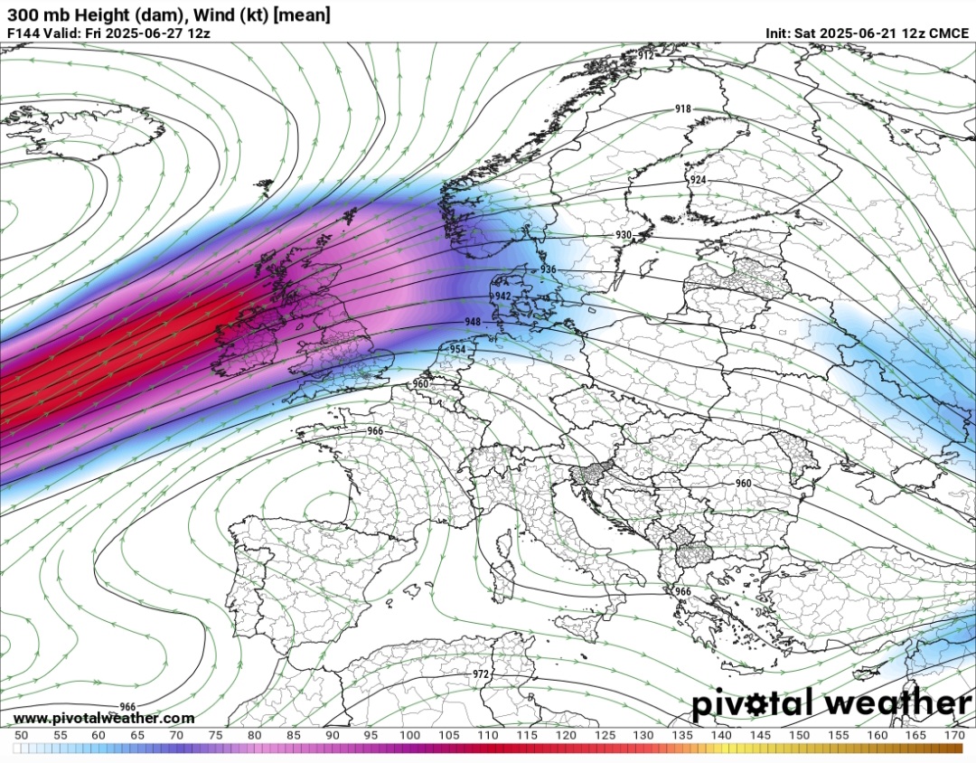 Jet stream 27 giugno Europa