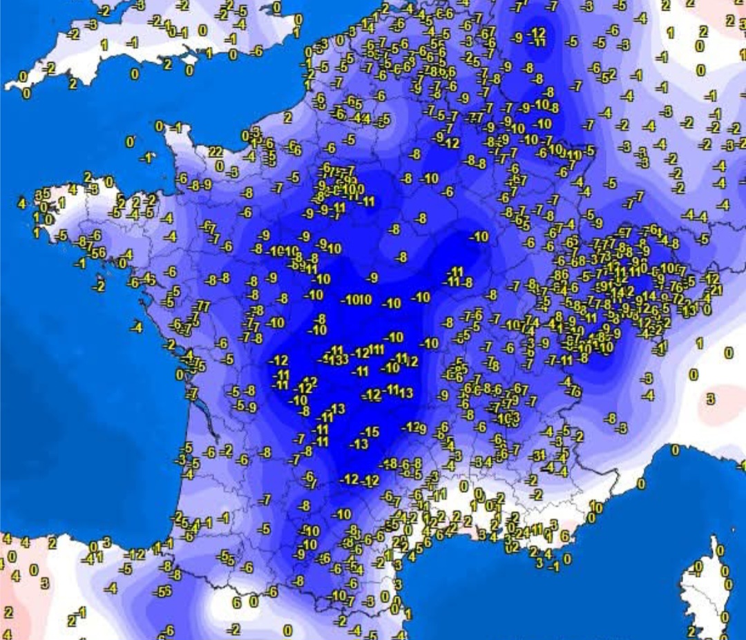 Maltempo Francia crollo termico