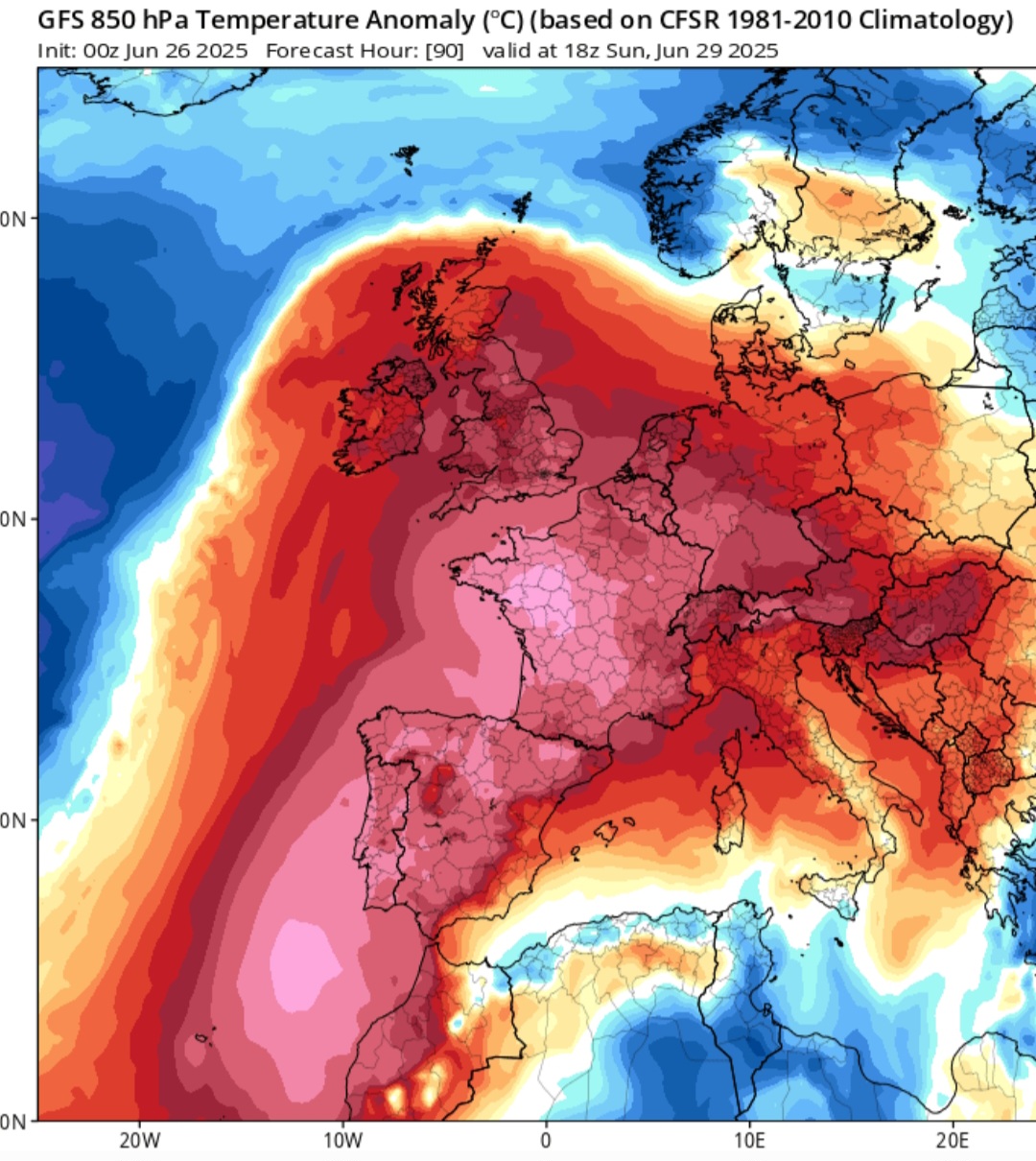 Ondata di caldo Spagna 29-30 giugno