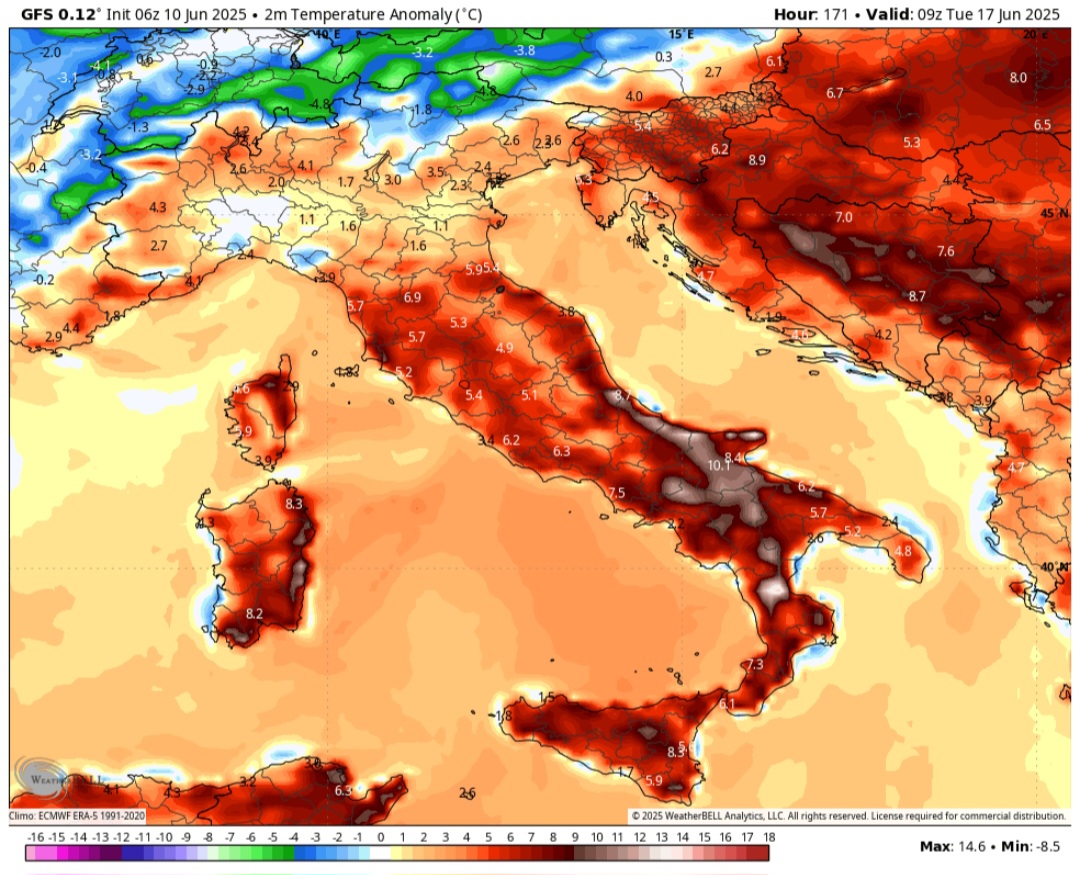 Prefrontale temperature 17 giugno