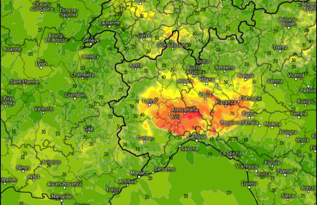 Raffiche di vento Piemonte