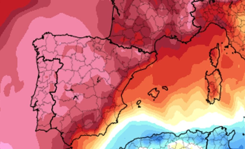 Caldo record a El Granado in Spagna