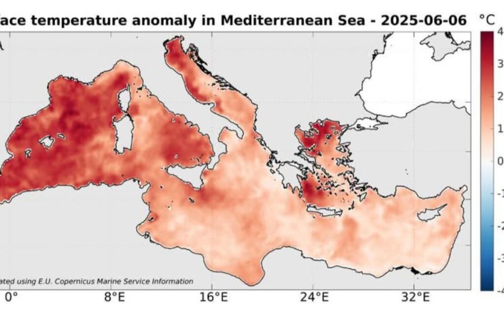 Temperature mediterraneo 6 giugno