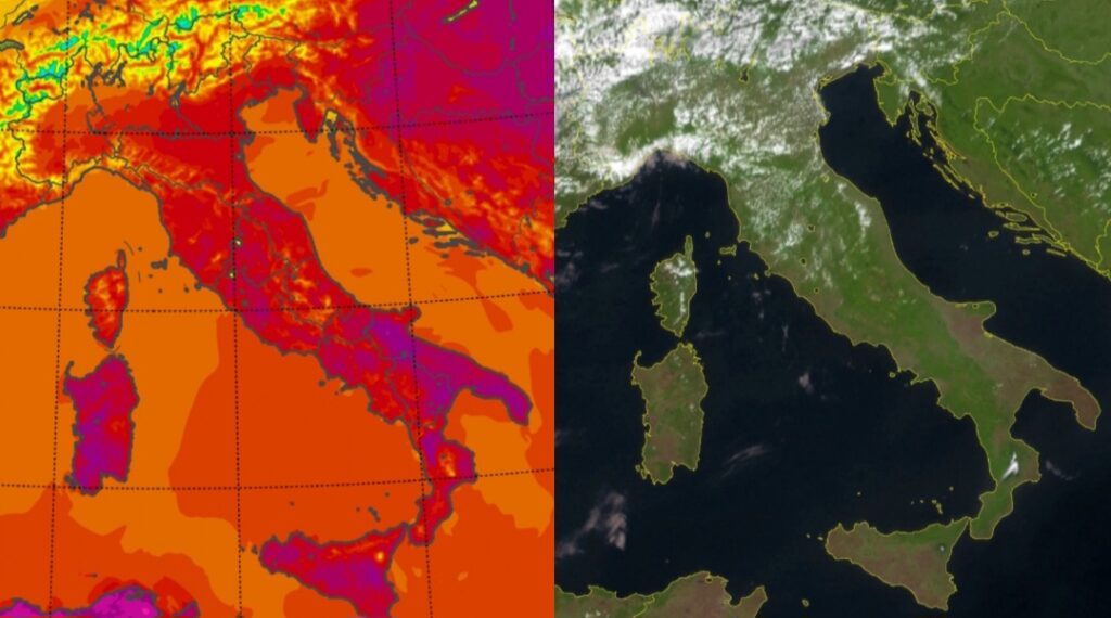 Temperature massime e sat 6 giugno