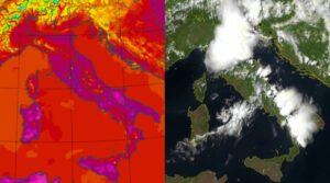 Temperature massime e satellite 16 giugno